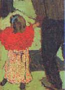 Edouard Vuillard Enfant avec Echarpe Rouge Sweden oil painting artist